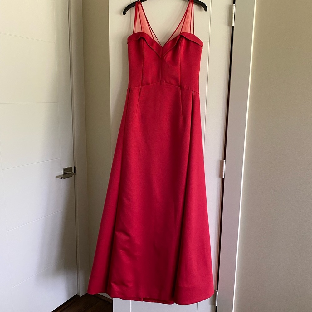 Red long dress